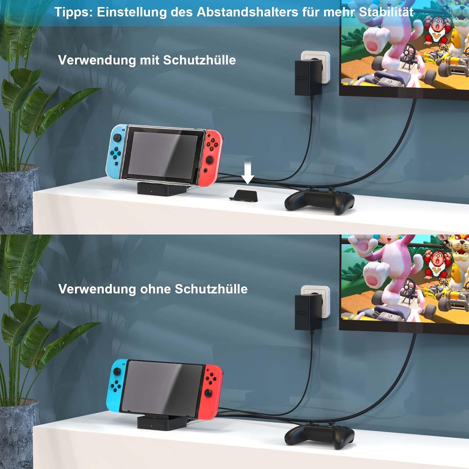 39W Ladekabel Netzteil Kompatibel mit Switch OLED Lite Dock und Pro Controller, 15V 2.6A Kabel Ladegerät PD Typ C Unterstützt TV Modus Schnelles Aufladen