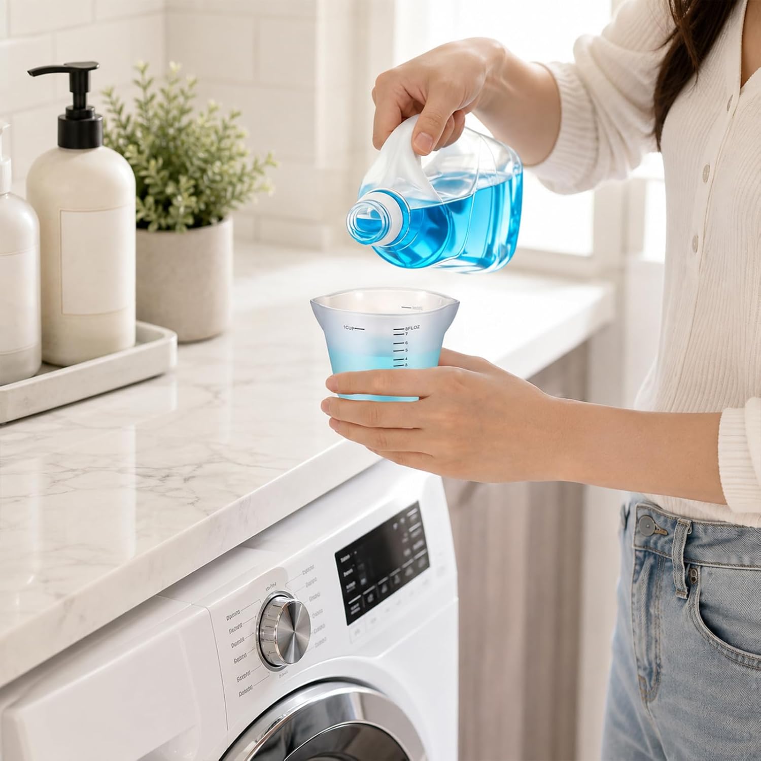 2 PCS Laundry Detergent Cup, 250ml Laundry Measuring Cup for Home and Hotel