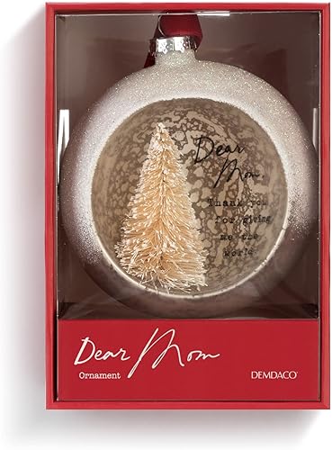 Miniatura 5 de DEMDACO Dear Mom - Adorno de Navidad colgante de cristal soplado de 4 pulgadas