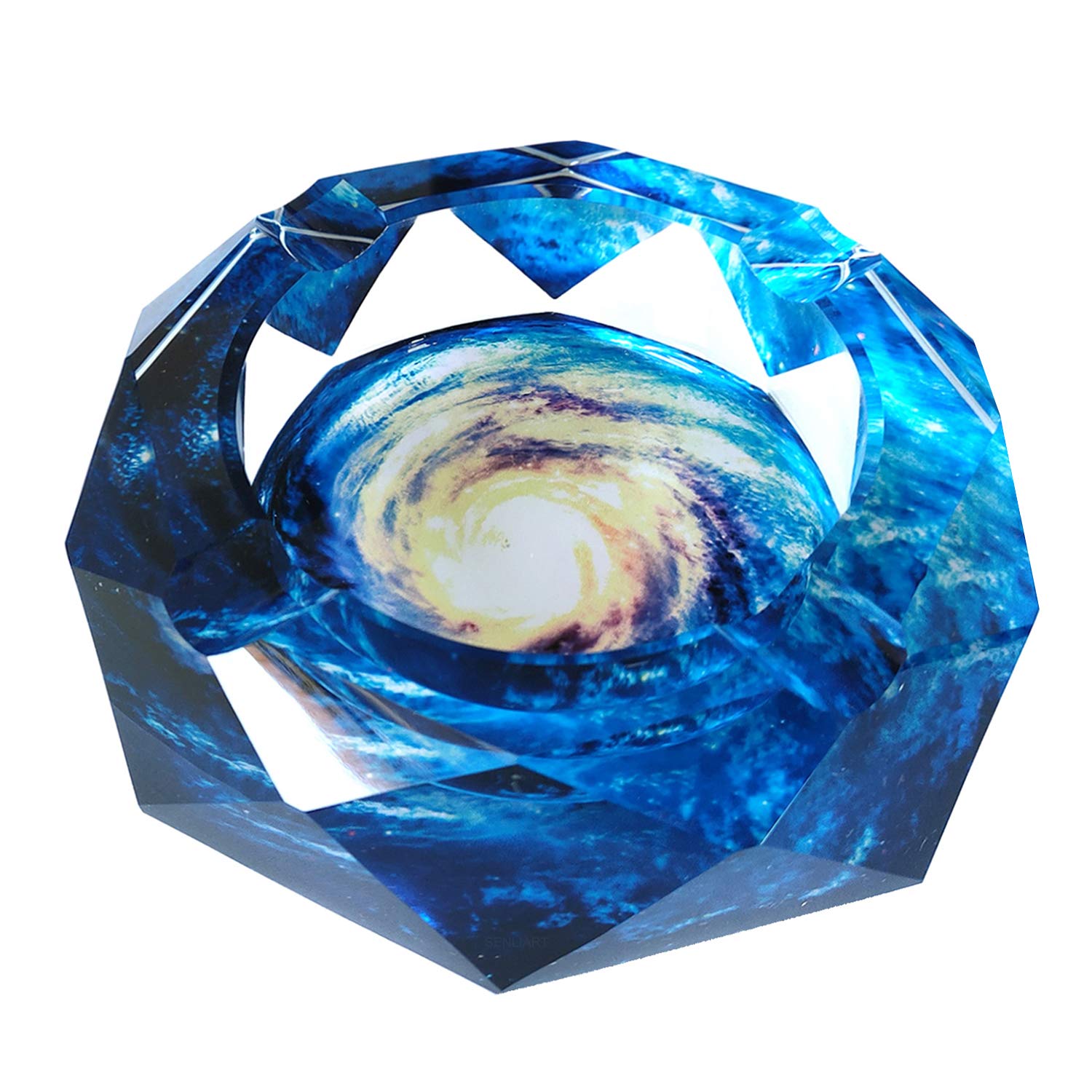 SenliartCrystal Cigar Ashtrays, Cool Ash Tray Holder Outdoors & Indoors 6 inch (Starry2)