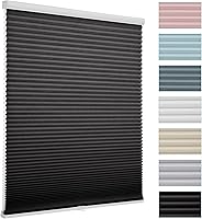 Vista 27 de MYshade Persianas celulares de tamaño personalizado, persianas opacas sin cordones para dormitorio, baño, sala de estar, control de luz, persianas