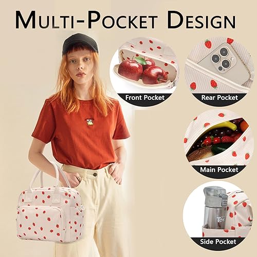 Miniatura 2 de Lunch Bag for Women Girls, Cute Insulated Reusable Lunch Box Leakproof Lunch Boxes Portable Lunch Tote Bag Cooler Bag