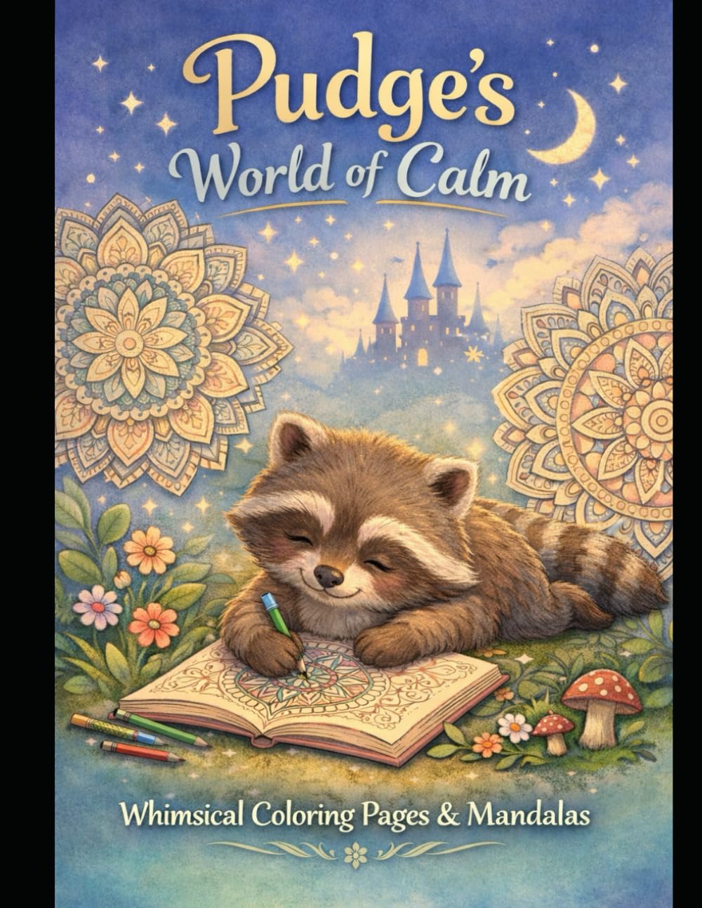 Pudge's World of Calm: Whimsical Coloring Pages and Mandalas (The Adventures of Team Spark)