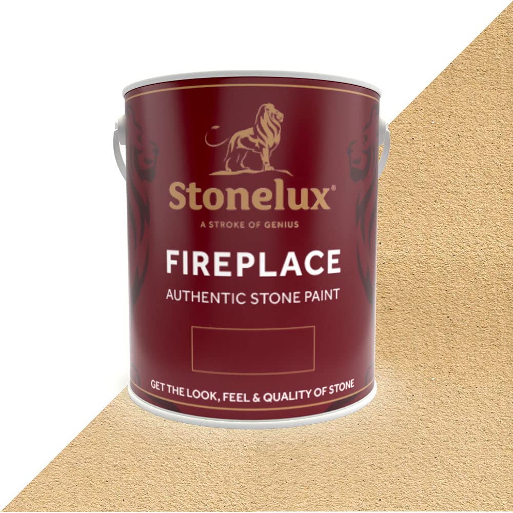 StoneLux® Fireplace Paint – Stone Effect Heat Resistant Paint for Fire Surrounds, Hearths and Inglenooks RODE 48 2.5 Litre