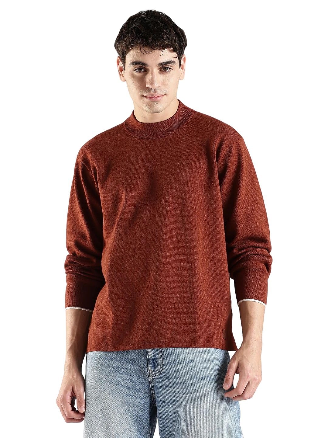 calvin klein jeans Solid Relaxed fit Viscose Sweater-picture-25