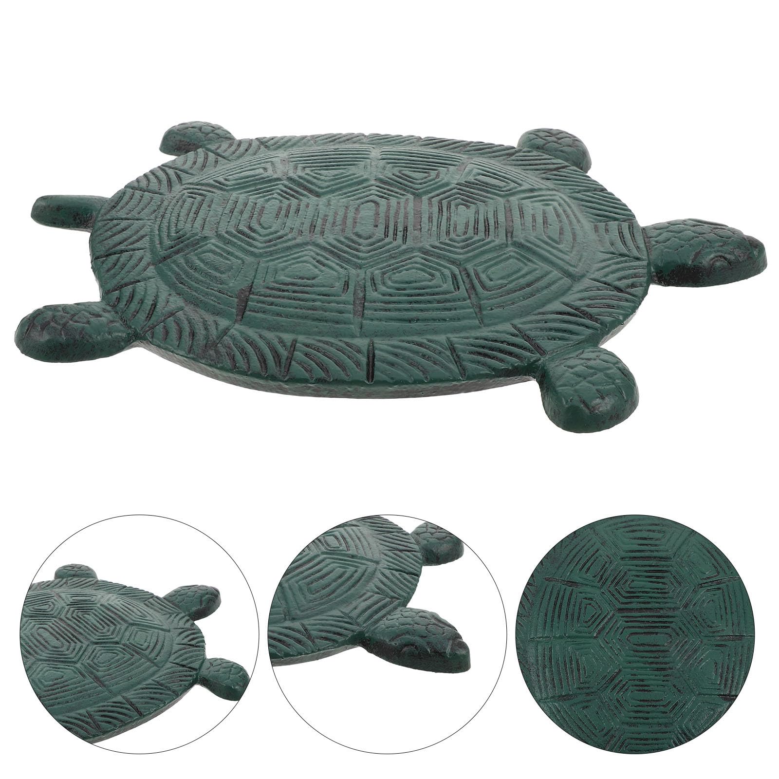 Hemobllo Gusseiserne Schildkröten Trittstein Gartenfigur für Wege und