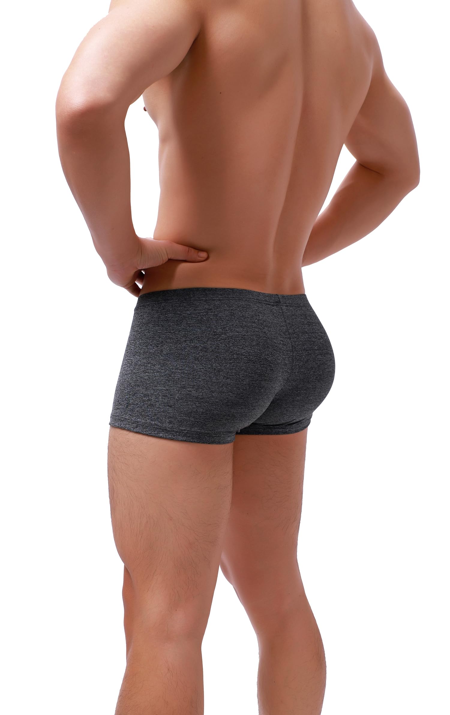 Calzoncillos tipo bóxer de algodón elástico para hombre, suaves, transpirables, de microfibra modal