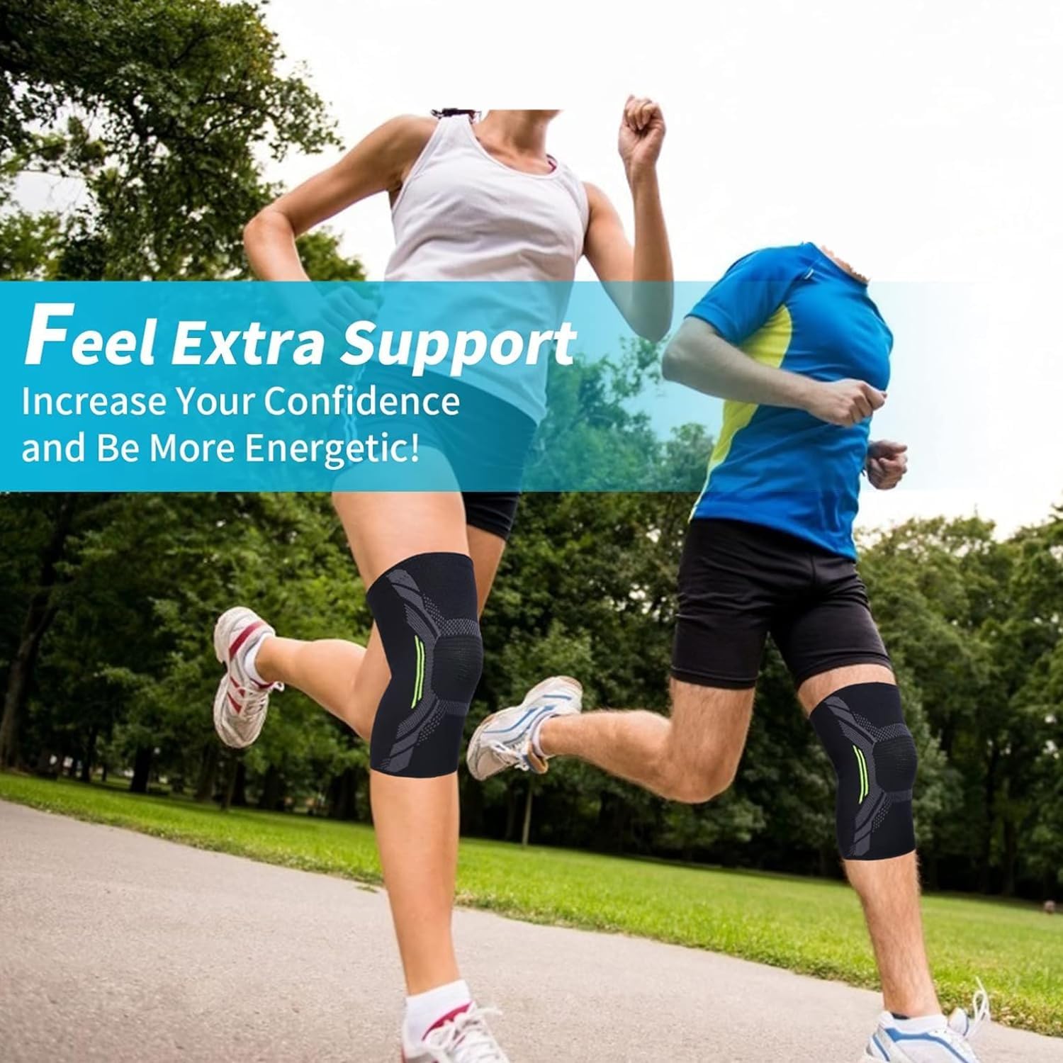 Mithlas 3D Knee Sleeve Guard Stretchable Knee Cap Support For Pain Relief, Knee Injury, Braces for Walking, Running, Gym, Workout, Weightlifting Uses For Men & Women (Free Size) 4