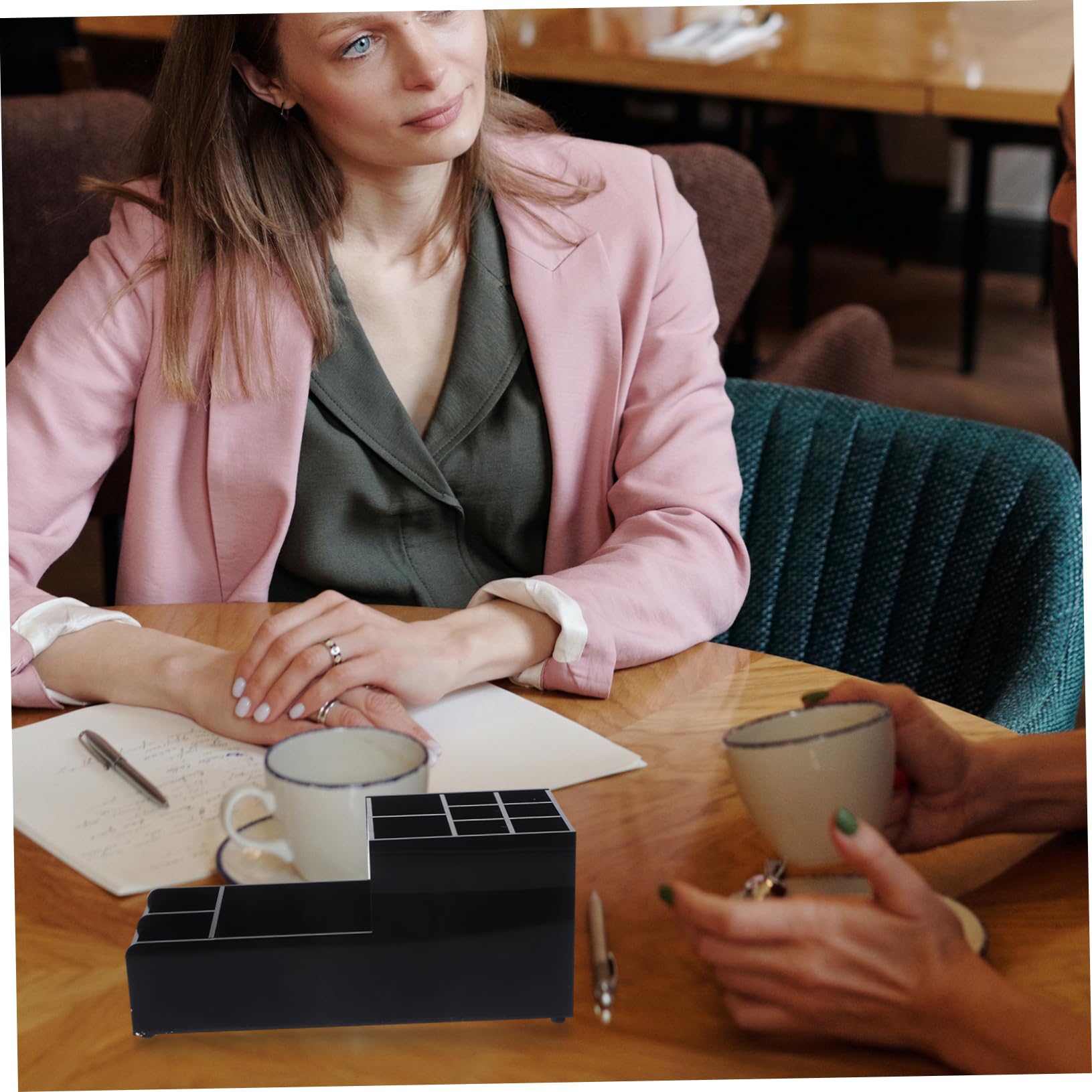 Porta Cannucce per Ristoranti e Dispenser per Tovaglioli da Bar in Acrilico con 11 Scomparti Organizer Multiuso per Forniture da Bar e Accessori da Tavolo Ristoranti e Uffici