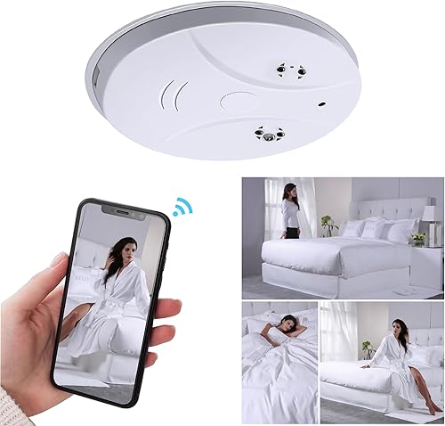 Miniatura 2 de Cámara de seguridad inalámbrica, 1080P interior con detector de humo para vigilancia del hogar, cámaras de seguridad para interiores, visión