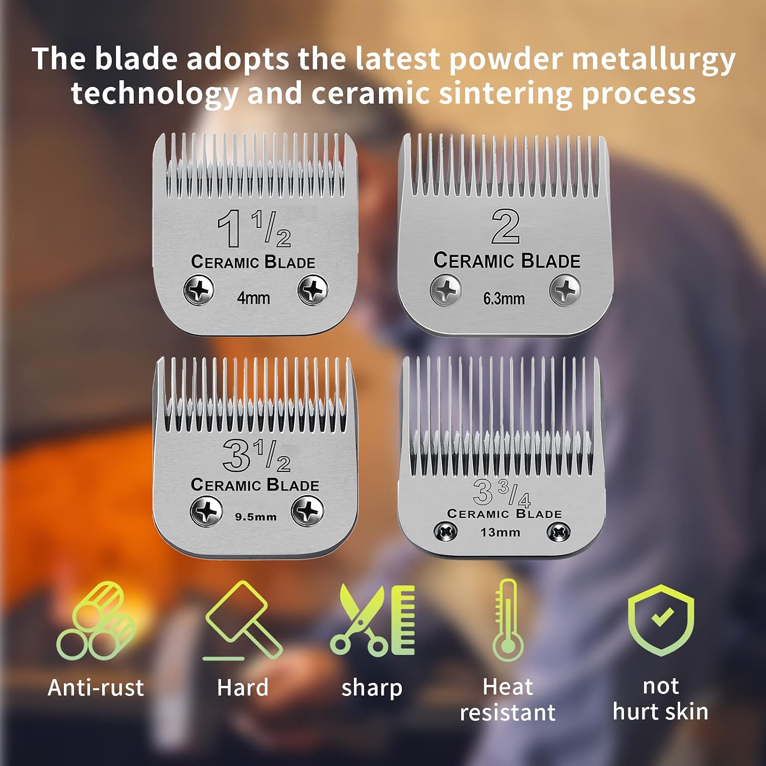 Replacement Blades set compatible with Oster Classic 76/Andis dog Clippers