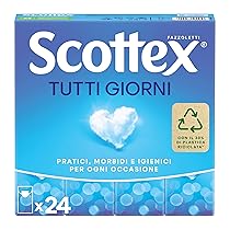 Scottex Box Tutti Giorni Fazzoletti di carta, Pratici e Comfortevoli, Con Carta Certificata FSC, Confezione da 24 Pacchetti