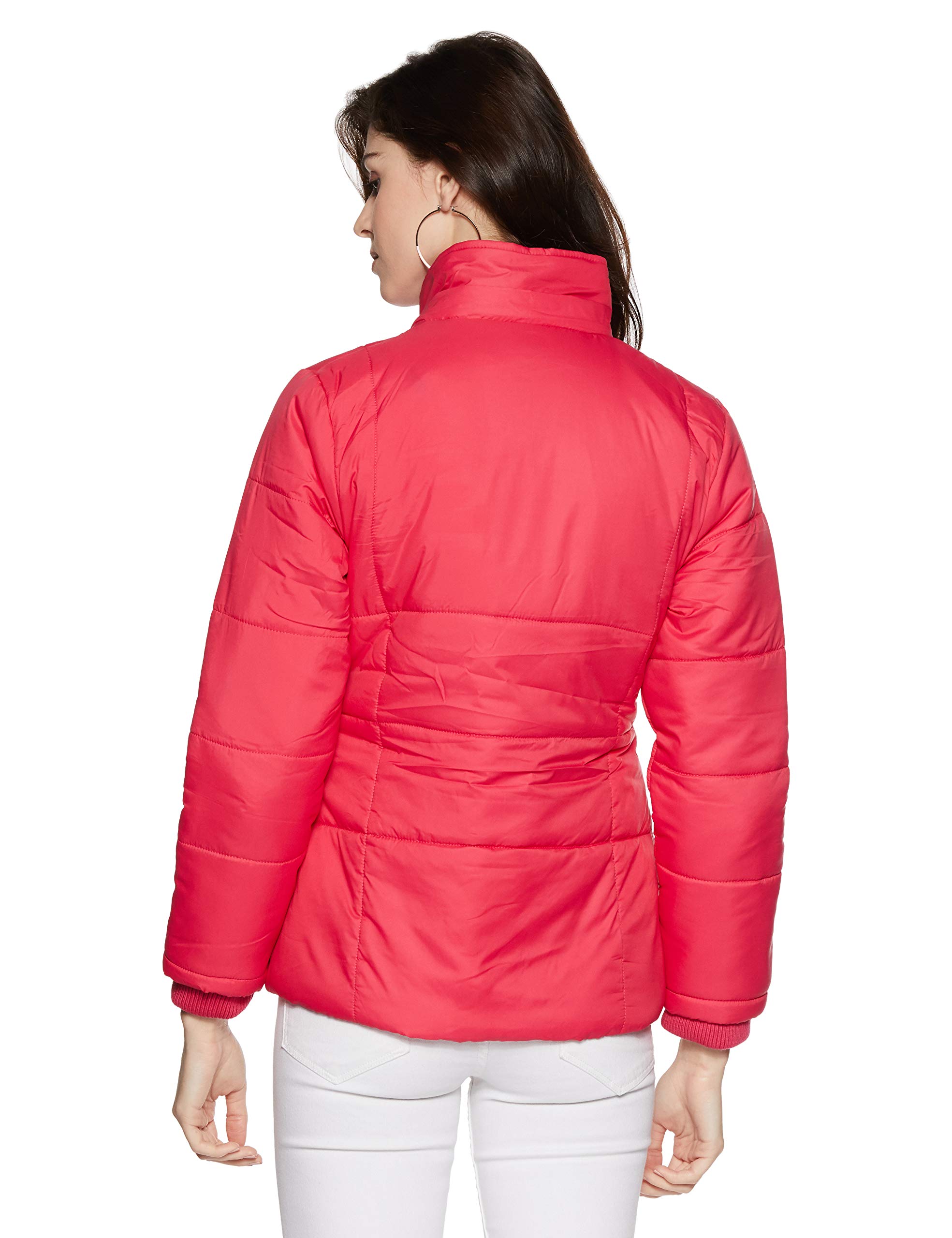 Qube By Fort Collins Nylon Women's Parka Coat Standard Length Jacket Pink, Large 3