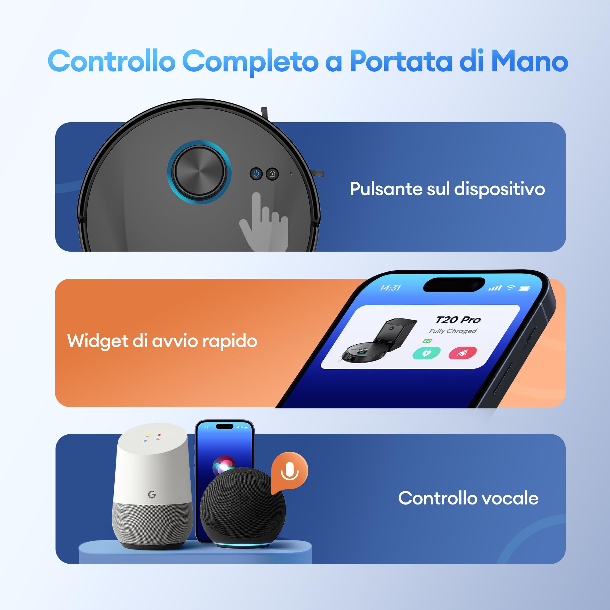 Ultenic T20Pro Robot Aspirapolvere con Laser Lineare Evoluto, Autosvuotamento 10 Settimane, 10000Pa con Boost Automatico Tappeti, Include Detersivo Mughetto, Mappatura LiDAR, Controllo App/Alexa