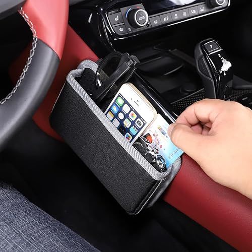 Miniatura 4 de 1 bolsa de almacenamiento colgante lateral de control central para automóvil, organizador interior para evitar caídas de cosas, organizador de