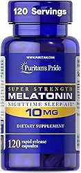 Melatonin Melatonina 10mg 120 Capsulas Puritan