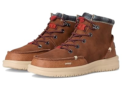 Hey Dude Kids Bradley Classic (Little Kid/Big Kid) Boys Shoes Cognac : 11 Little Kid M, Leather