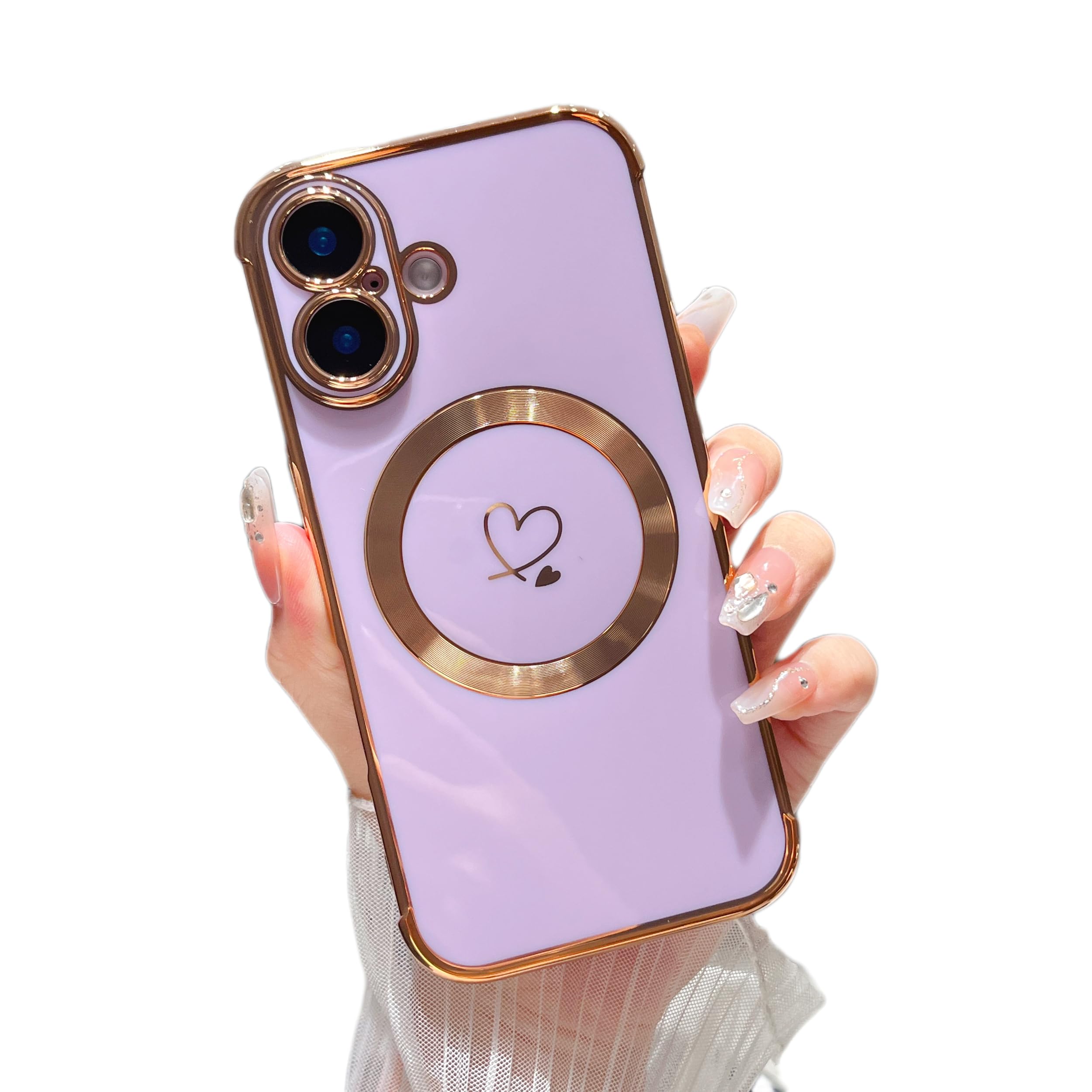 Coque iPhone 16 Plus violette idéale pour femmes et filles - 8