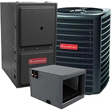 Goodman 5 TON 14 SEER2 Horizontal R-32 AC System with 96% AFUE 120k BTU Low NOx furnace GLXS4BA6010 condenser with GM9S961205DN furnace and CHPTA6030D3 coil