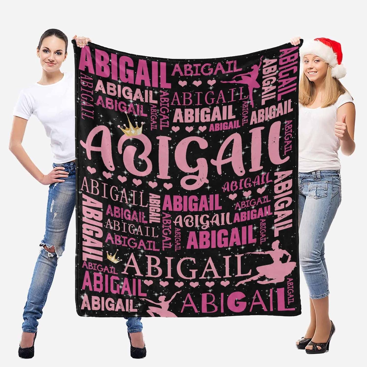 Custom Football Soccer Ball Blanket with Name for Girl Personalized Throw Blanket for Bed Sofa Gifts for Birthday Wedding 40x50 Inches