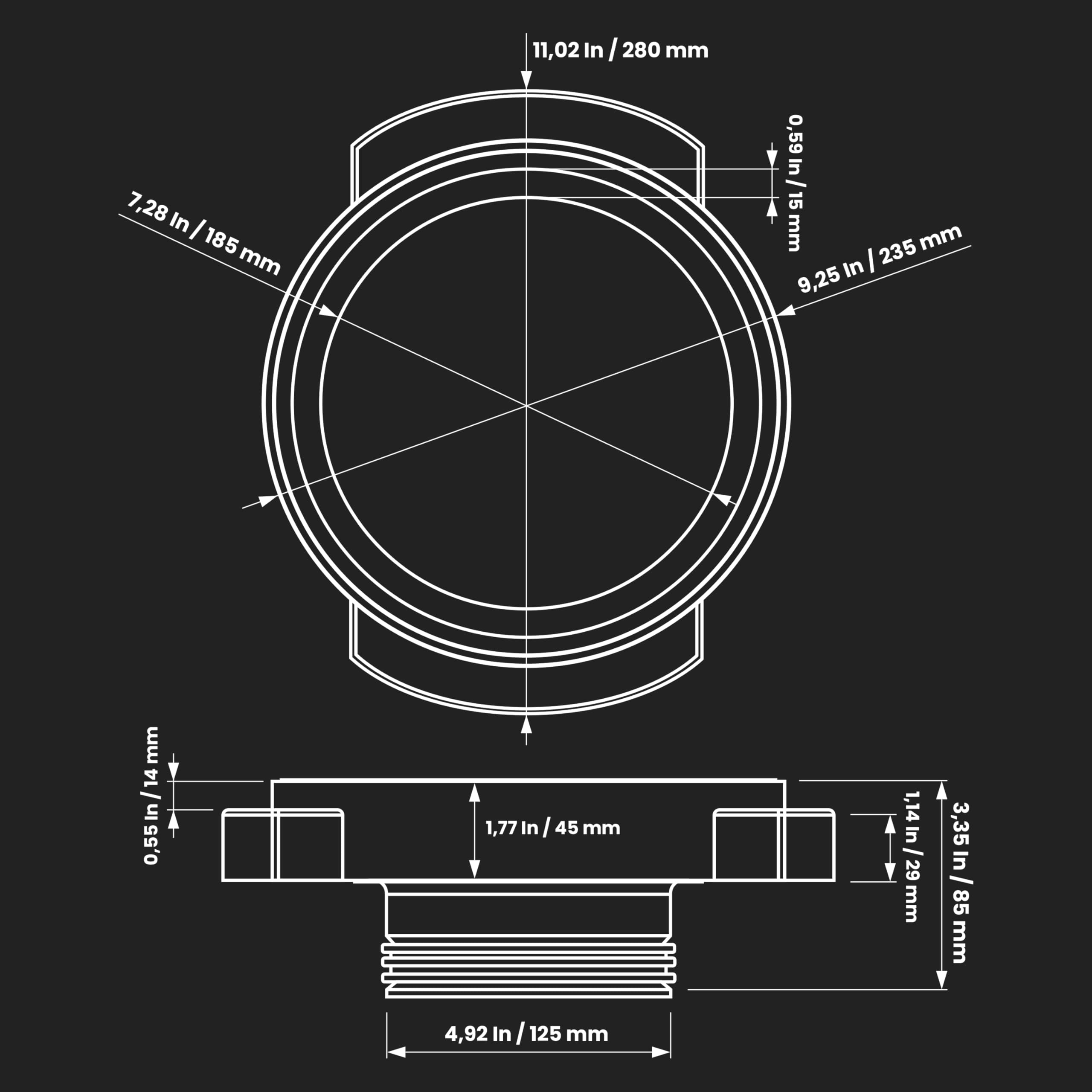 Repa Market Gips Lüftungsgitter 125 Mm – Lackierbarer Rund-Diffusor Für Decken, Mit Magnet, Für Gipskarton (weiß)