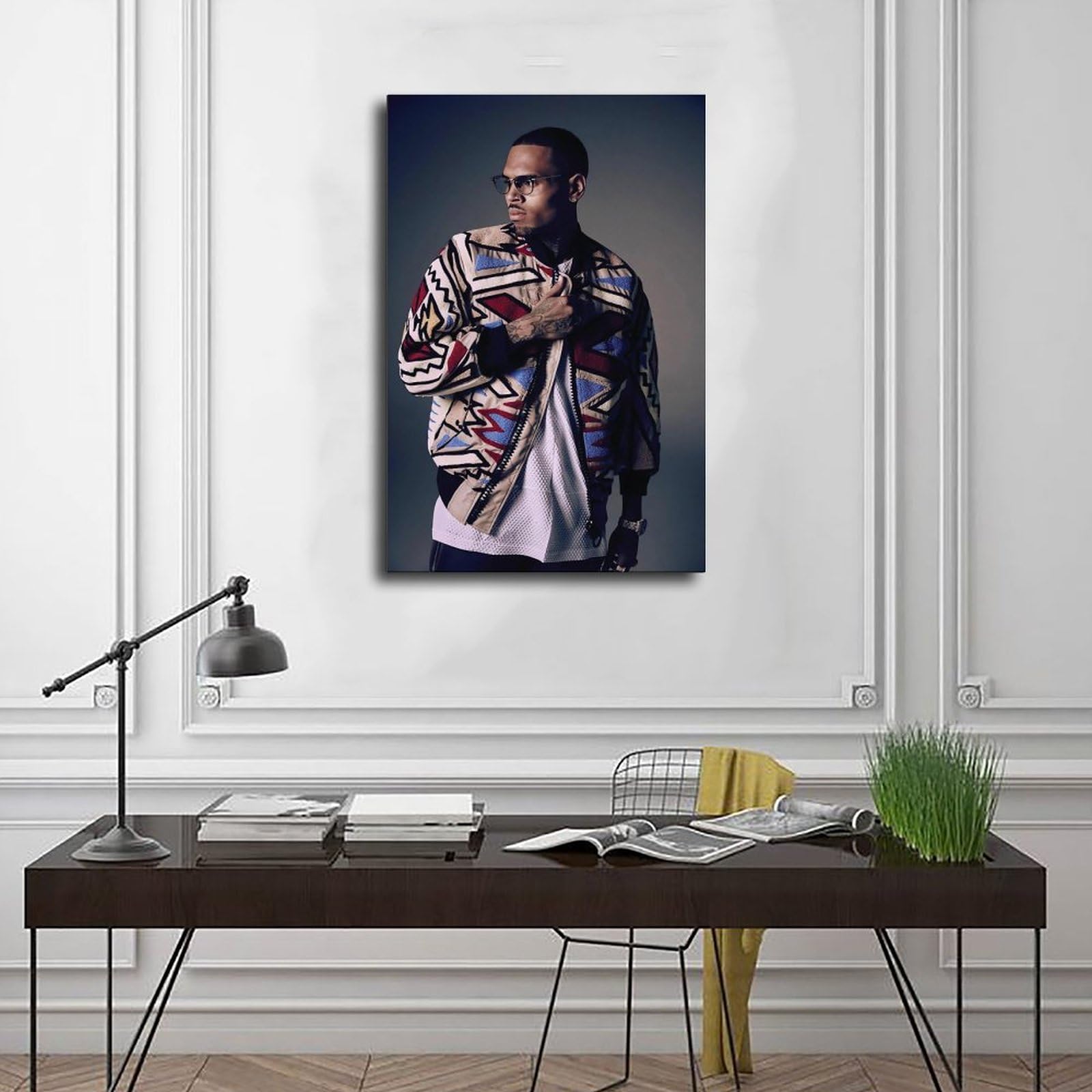 Impression Sur Toile Avec Couverture D'album De Musique Chris Brown Royalty 2015 Pour Salon, Chambre à Coucher, Sans Cadre, 30 X 45 Cm