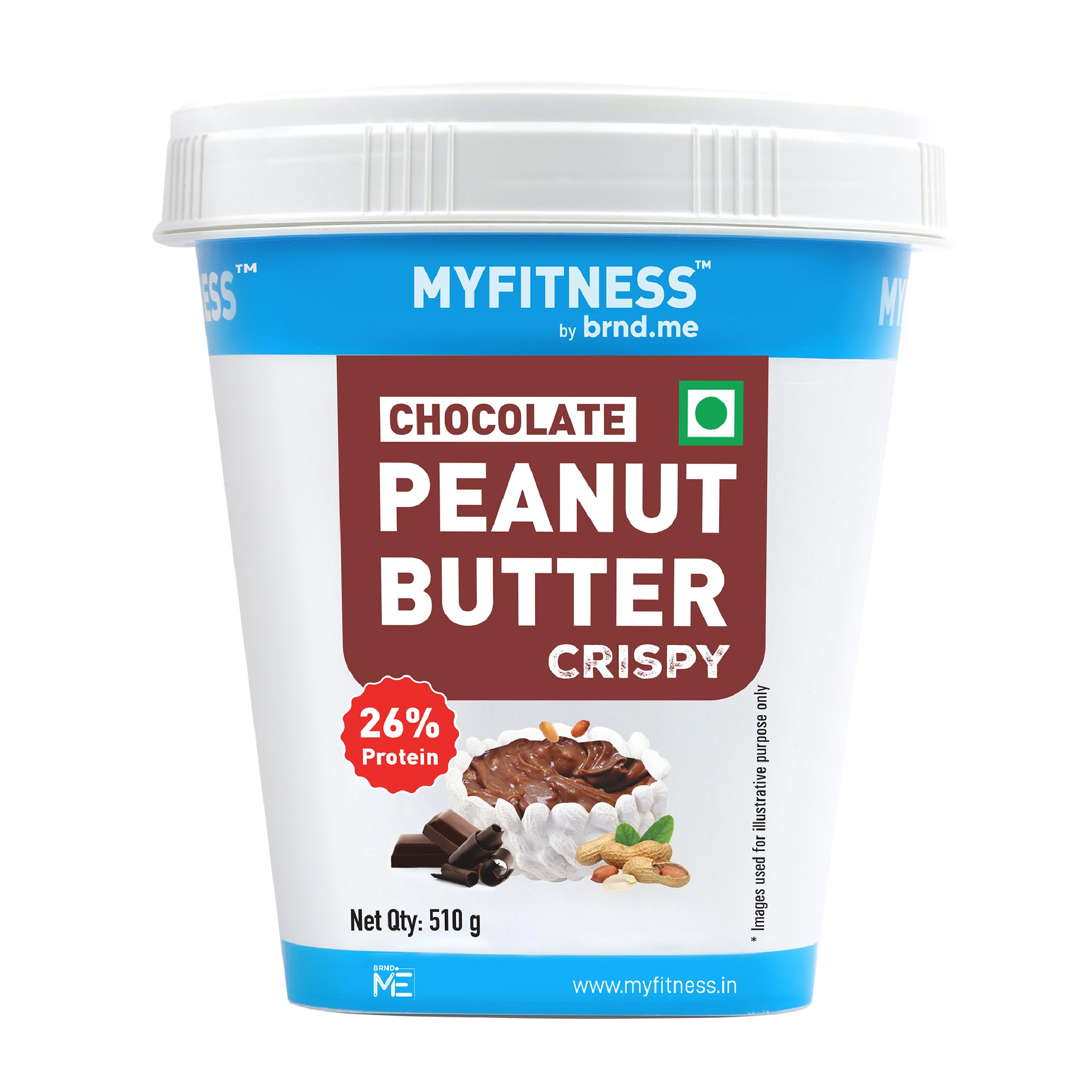 MYFITNESS Peanut Butter Chocolate Spread Crispy 1.2kg | 21g Protein & 8g Fiber | Tasty & Healthy Nut Butter Spread for Breakfast, Snacks | Cholesterol Free | Zero Trans Fat