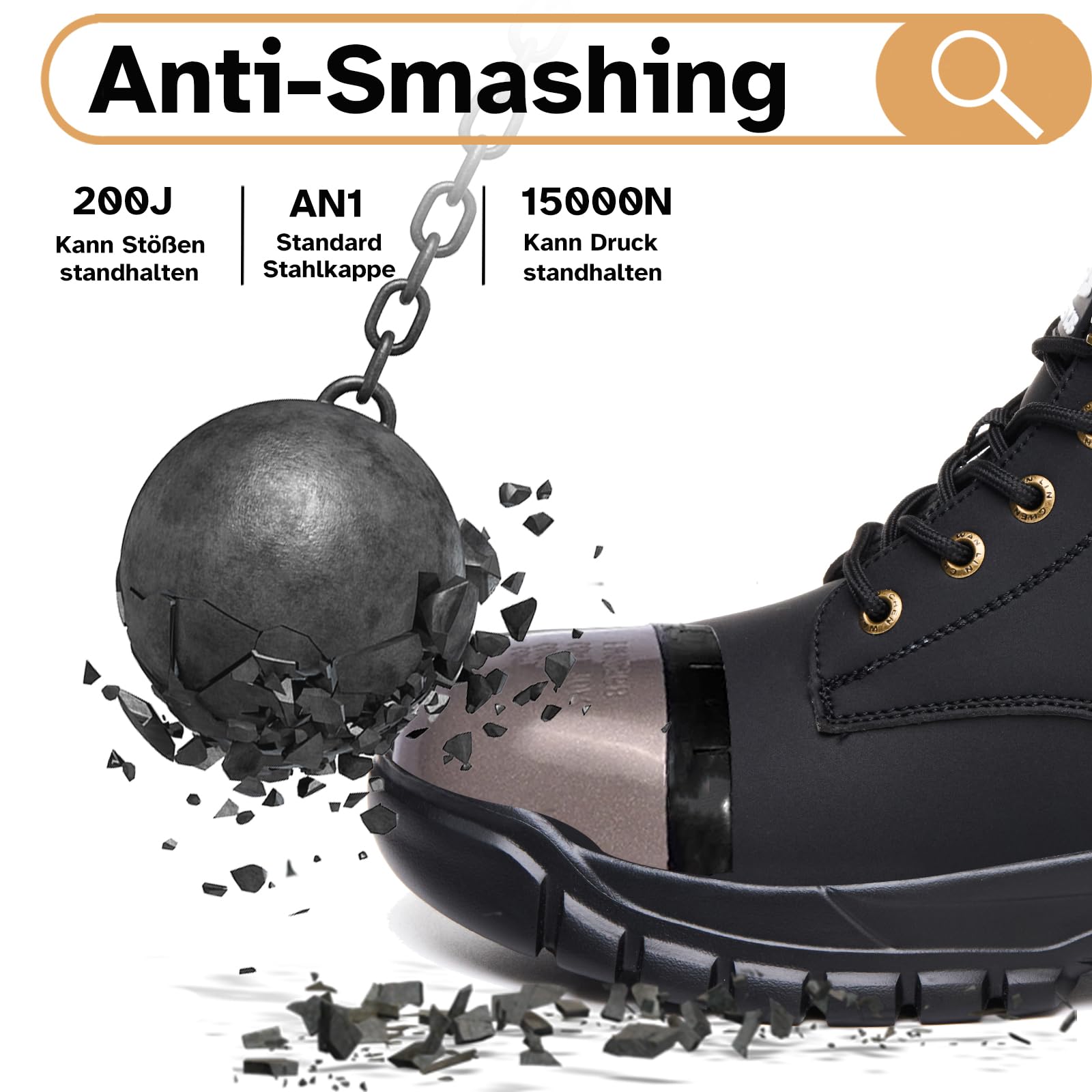 Chaussures de Sécurité Hommes Femmes Imperméable Bottines de Sécurité avec Embout en Acier Légère Montante Chaussures de Travail Antidérapant Basket de Securite