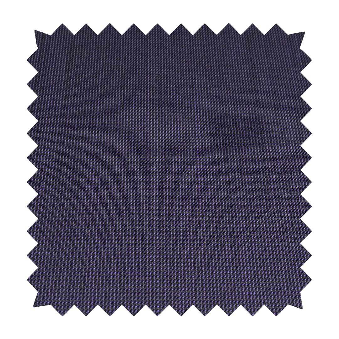 reid & taylor Premium Poly Wool Unstitched Suiting Fabric, Dark Purple Textured, Men's Custom Suit Material-picture-19