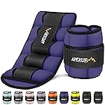 APEXUP 10lbs/Pair Adjustable Ankle Weights for Women and Men, Modularized Leg Weight Straps for Yoga, Walking, Running, Aerobics, Gym (Purple)