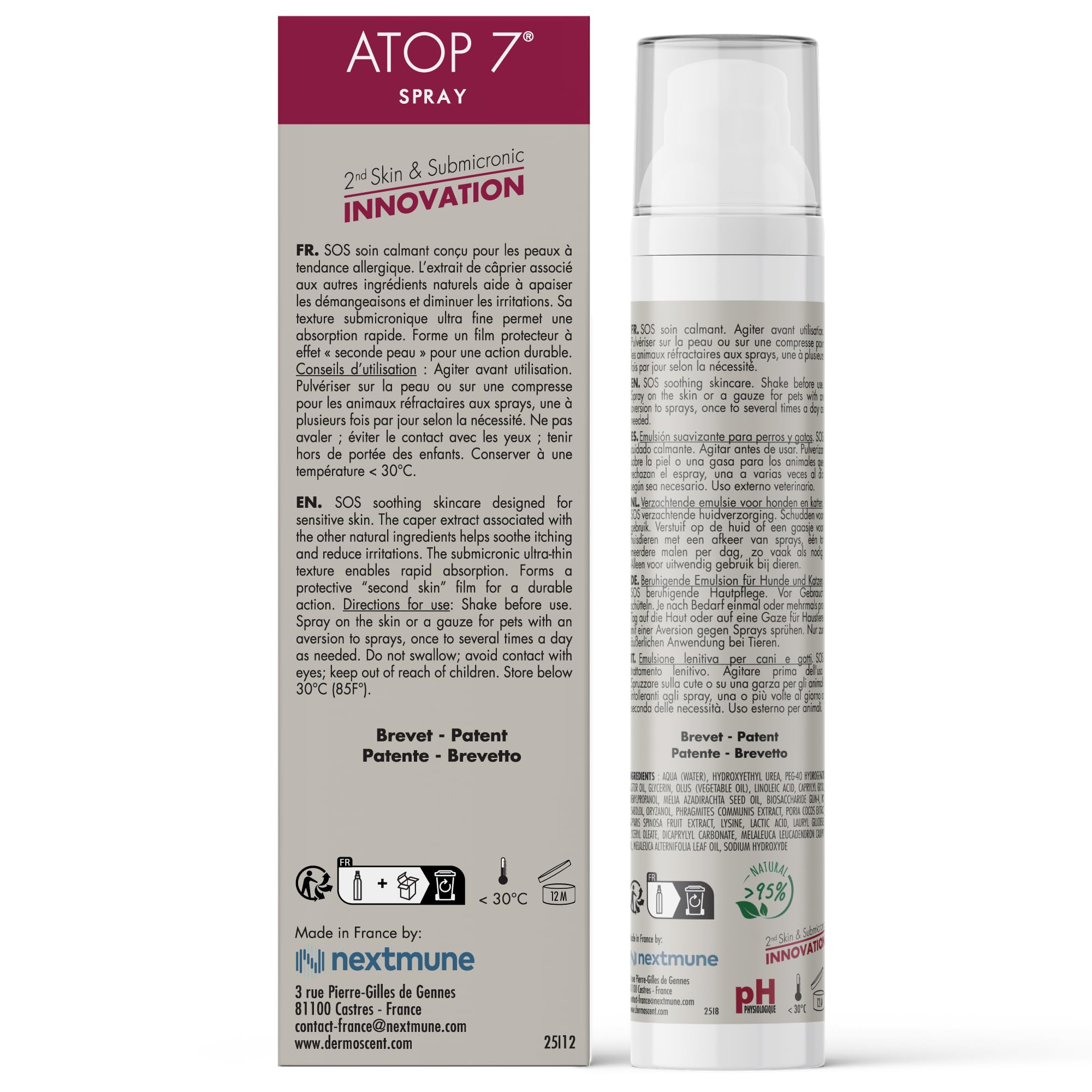 Dermoscent ATOP 7 Spray dla psów i kotów – 75 ml