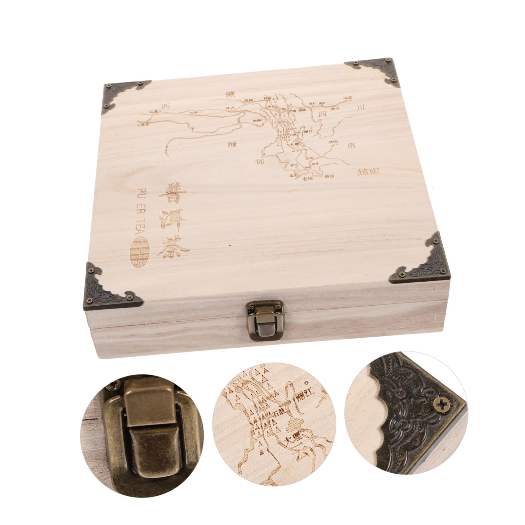 JECOMPRIS 1PC Elegant Tea Cake Box Practical Puer Tea Storage Container Design for Household Use Natural Material