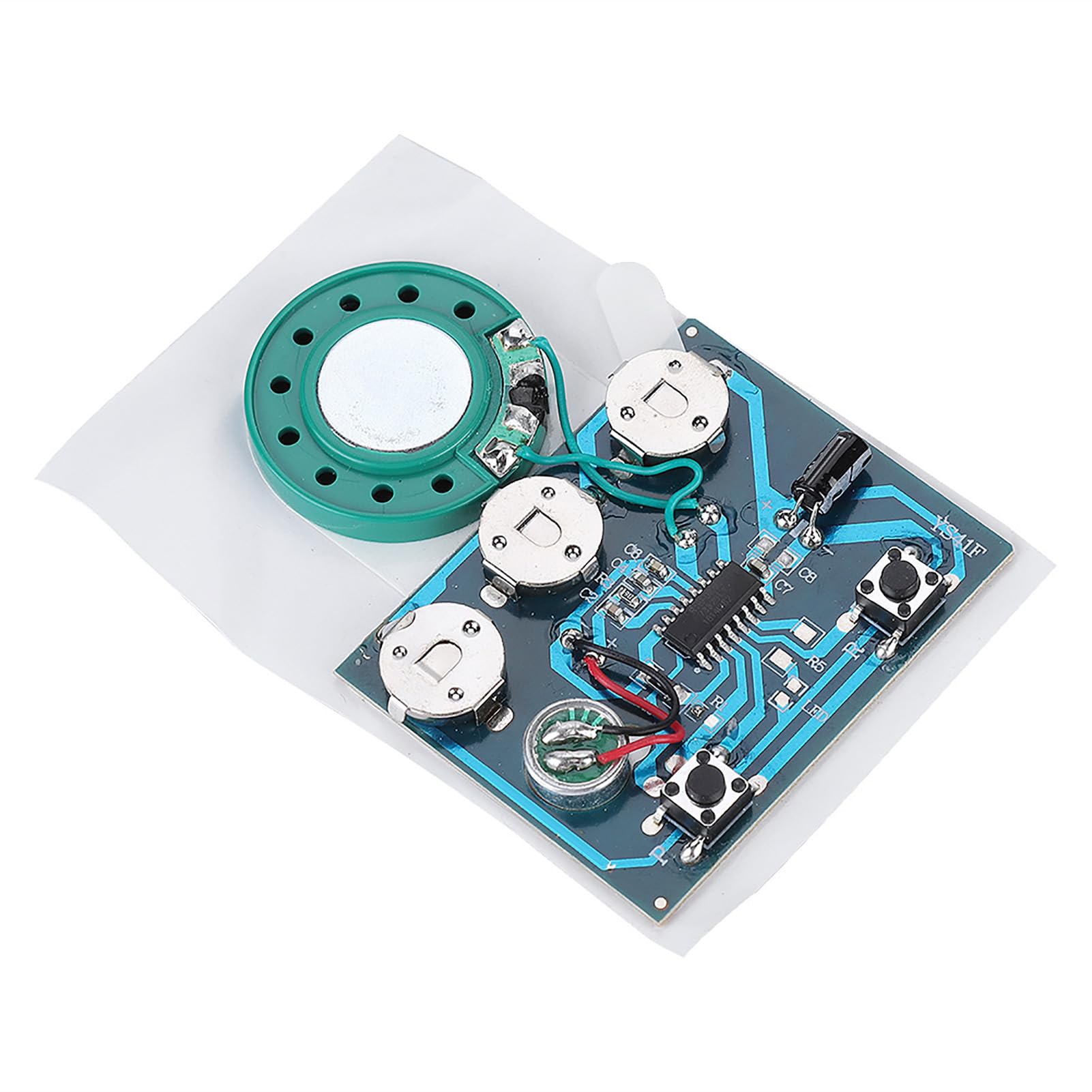 Puce de Module Vocal de Son de Musique Enregistrable 27s 0.5W avec Pile Bouton Photosensible, Accessoires Professionnels (Version Bouton)