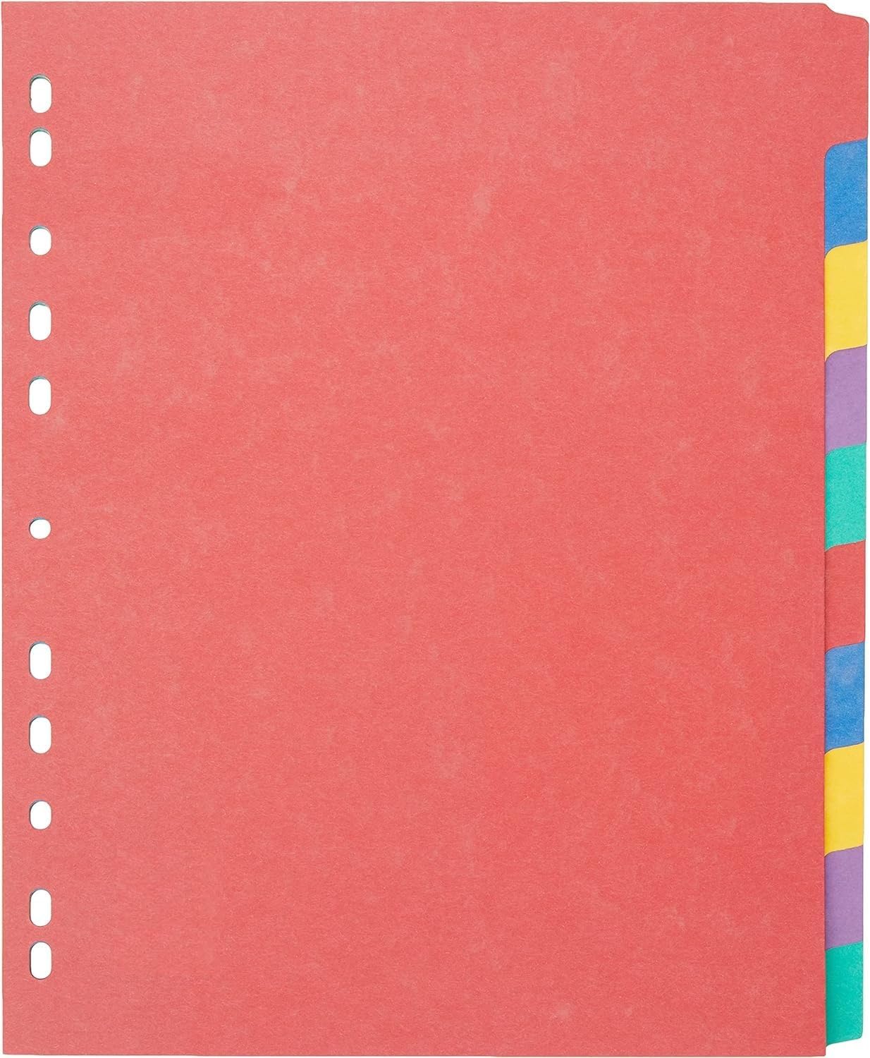 Manilla A4 10 Part File Divider (Assorted Colors 210 GSM Thick Paper) - 1 Count