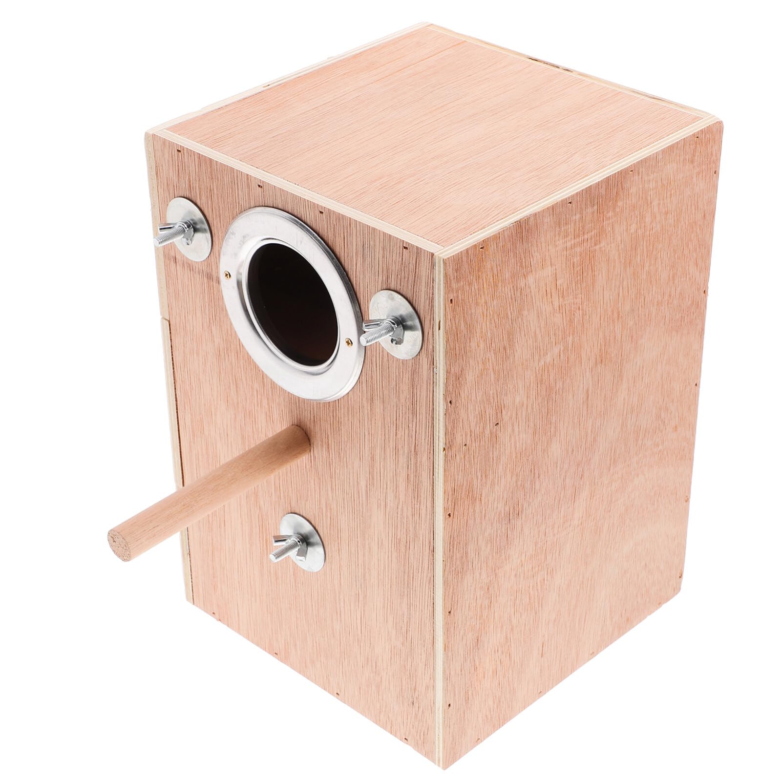 HANABASS Caja De Cría para Aves De Parrotes Colgante De Madera Natural Aislante para Lovebirds Budgies y Cockatiels Refugio Seguro para Aves Pequeñas