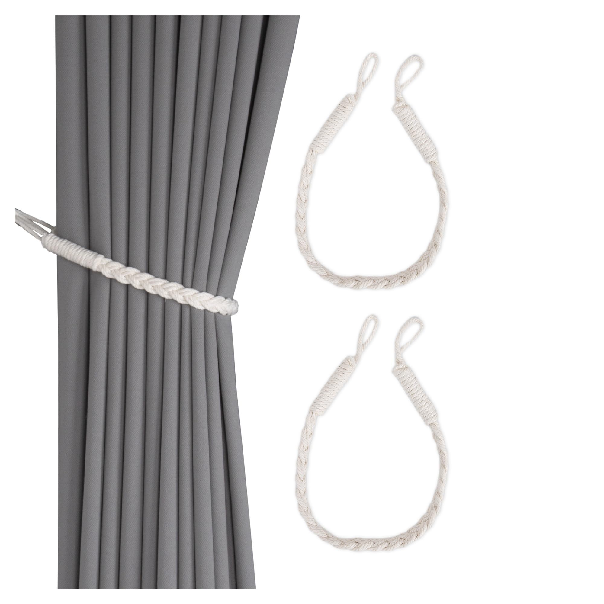 10Pcs Macrame Hemp Rope Woven Curtain Tiebacks