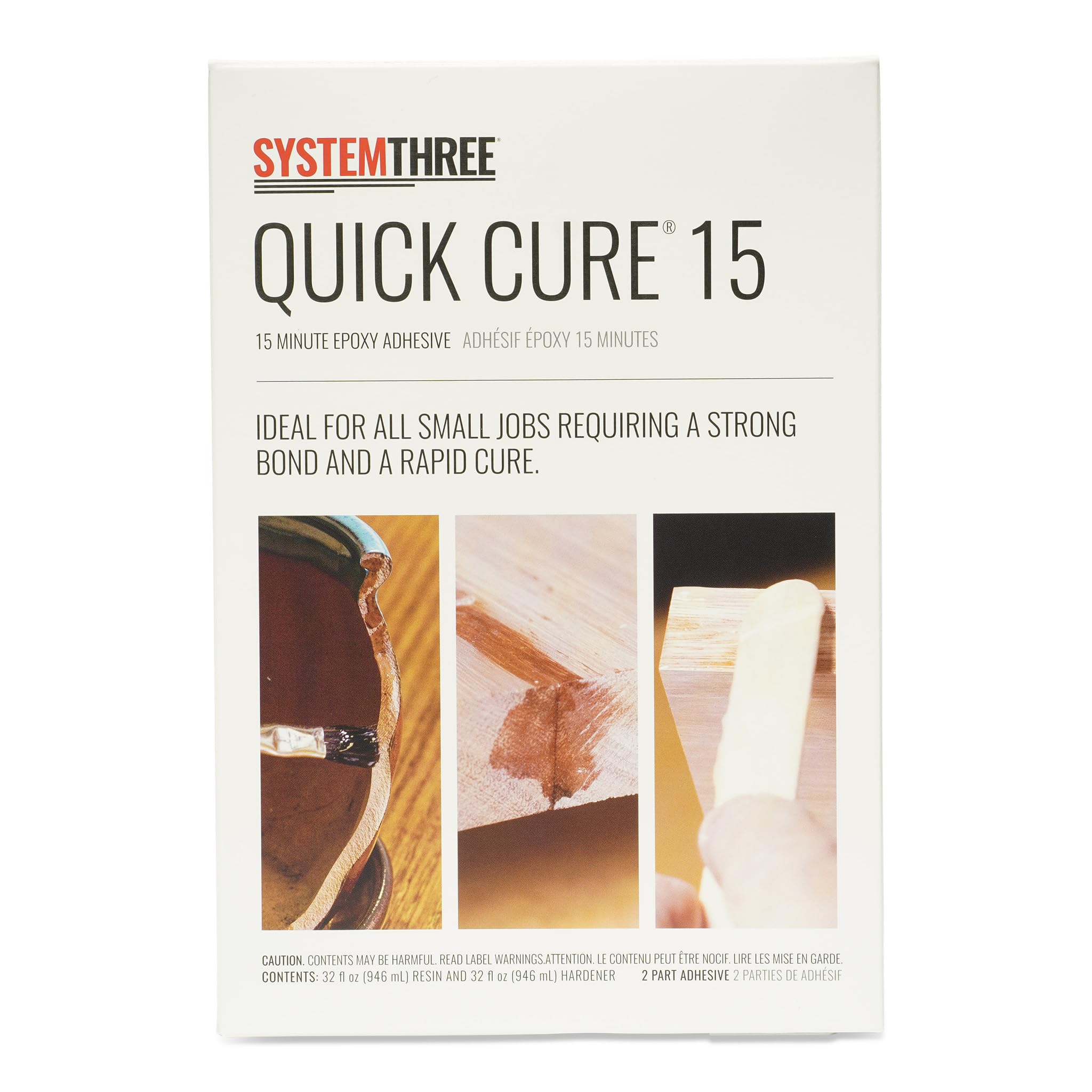 System Three Quick Cure 15 Epoxy Adhesive, 1/2 Gallon Kit