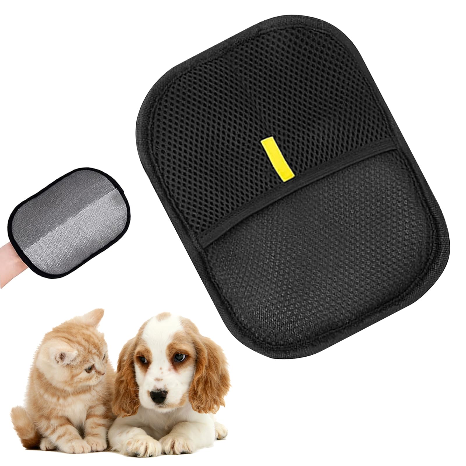 Fell Magnet Handschuh, 2025 New Pet Hair Remover Glove, Static Removal Gloves Pet,Double-Sided Pet Grooming Gloves, Hundehaar Katzenhaar Handschuh, Wiederverwendbare Handschuhe zur Tierhaarentfernung