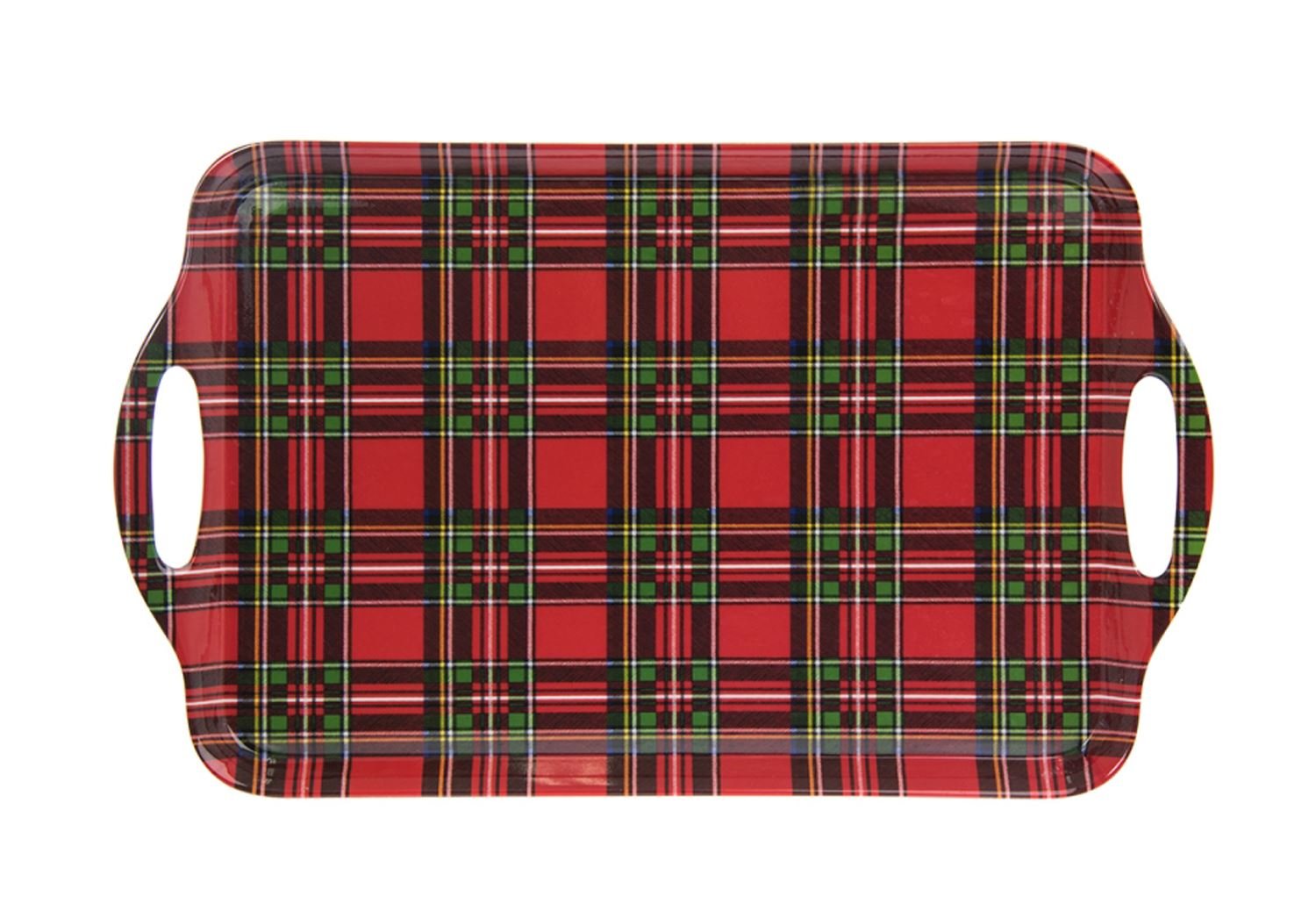 The Leonardo Collection Red Leonardo Collection Royal Stewart Tartan Styled Large Multi Use Tray