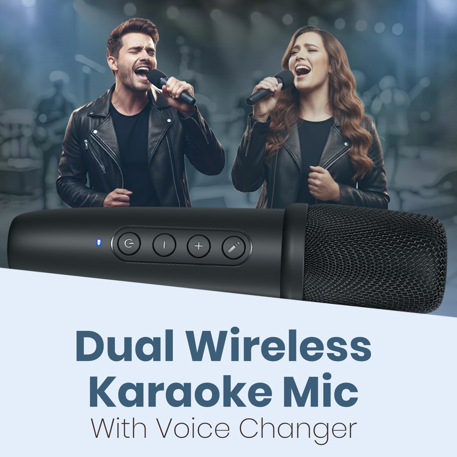 Portronics 30W Dash Wireless Bluetooth Portable Speaker with Dual Wireless Karaoke Mic, Echo Control, 5 Hour Playtime, RGB LED Light, Bluetooth V5.4, Easy Grab Handle, USB in, Type C Charging(Black) — Amazon image 7