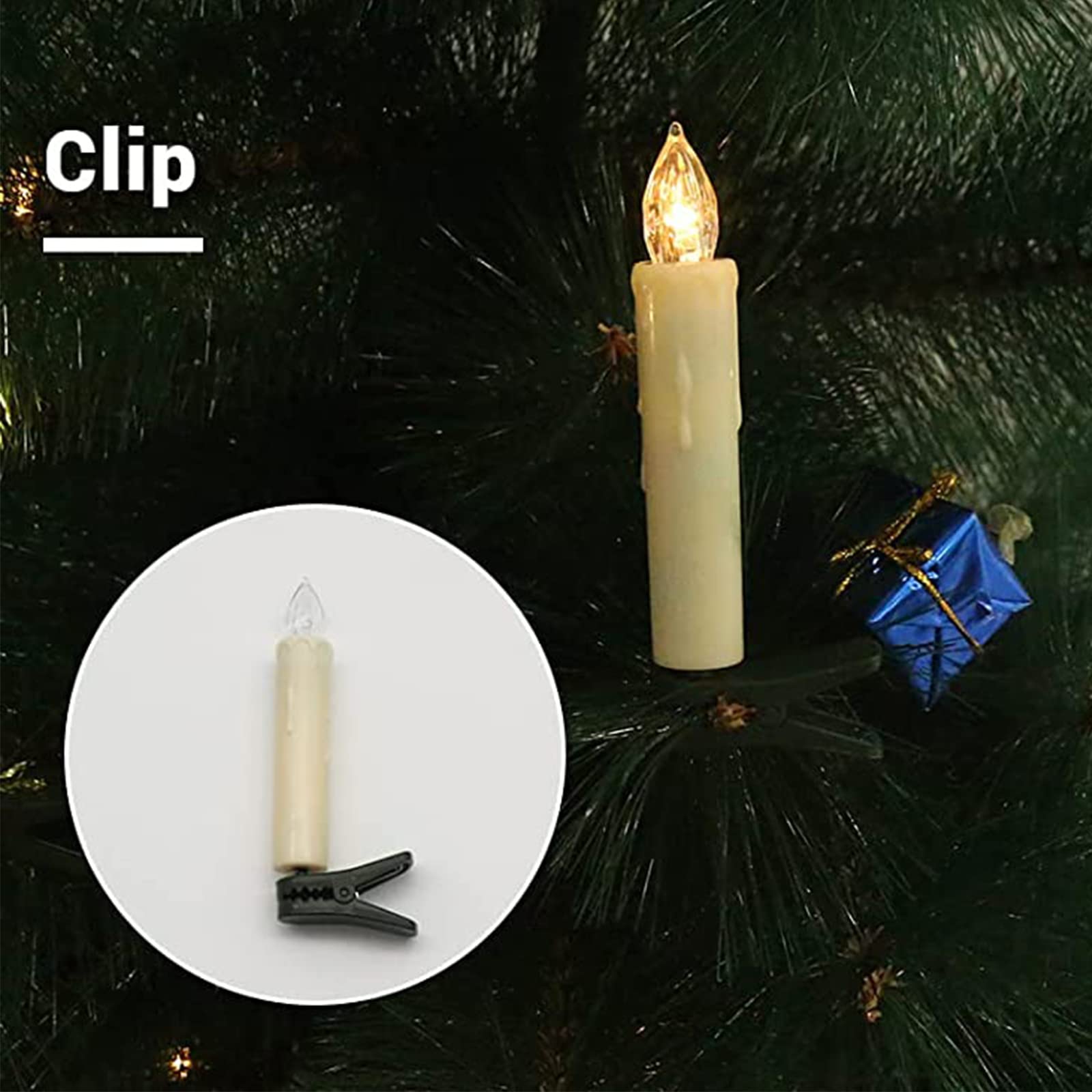 PChero 30 Stück LED Weihnachtskerzen, Batteriebetrieben Flammenlose Flackernde Stabkerzen mit Fernbedienung für Heimat Tisch Xmas Tree Weihnachtsbaum Garten Dekoration – Warmweiß