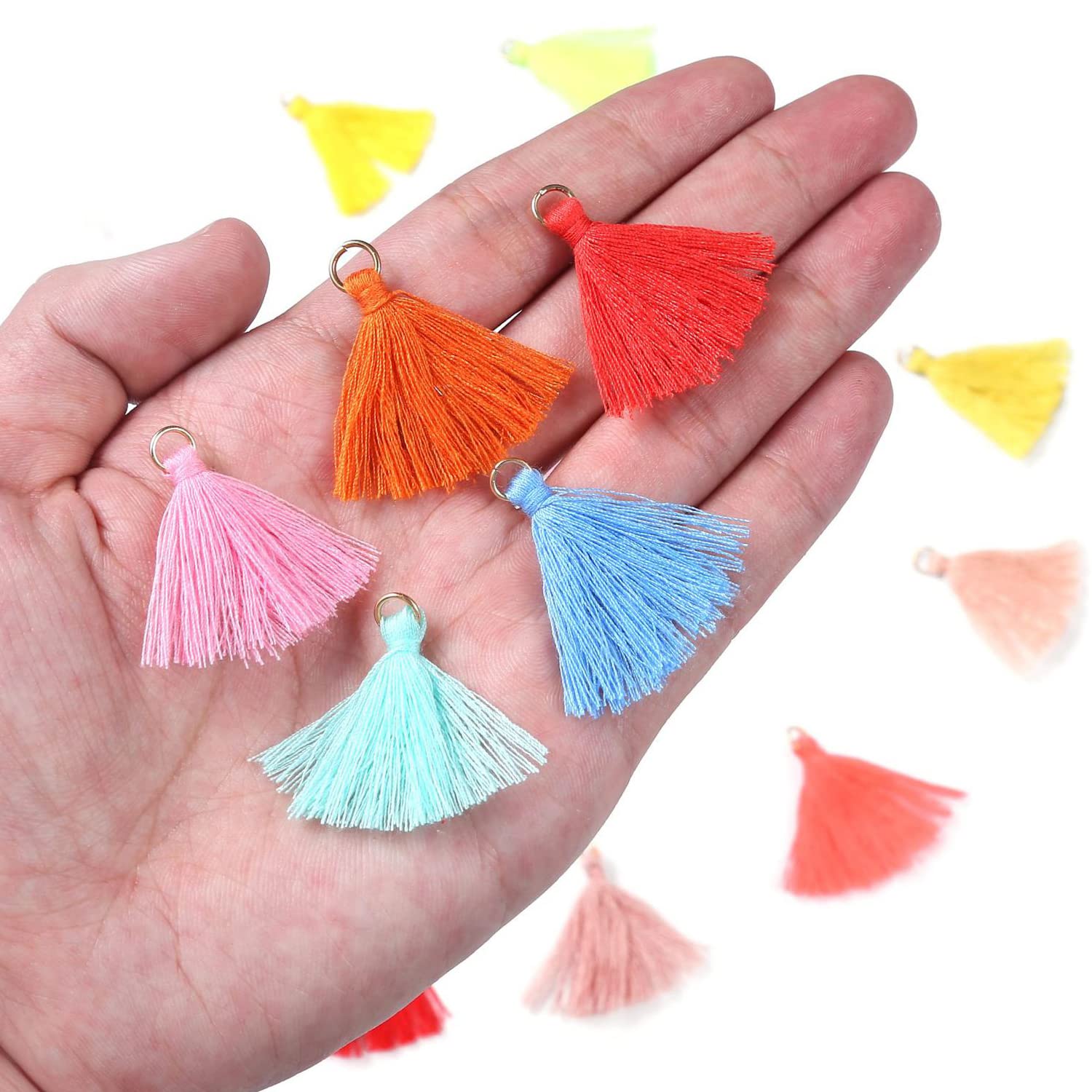 PLABBDPL Mini Ciondoli a Nappa,100Pcs Ciondolo Con Nappa, Nappe