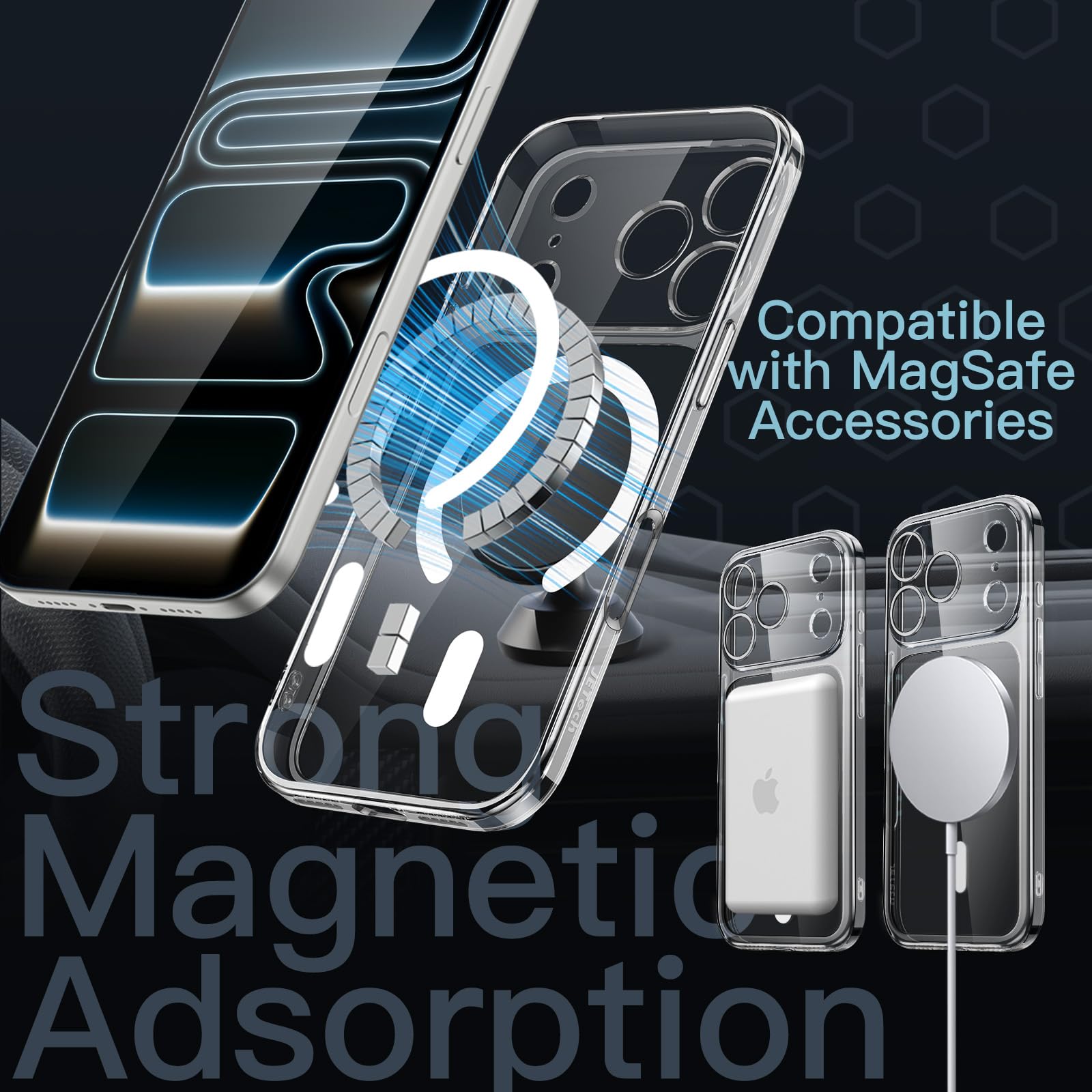 iPhone 17 Pro 6.3インチ用 マグネットスリムケース Amazon.co.jp: JETech iPhone 17 Pro 6.3インチ用 マグネットスリム