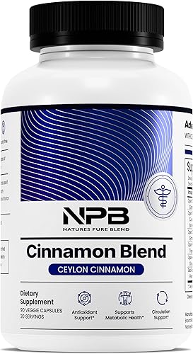 Nature's Pure Blend Mezcla de canela, corteza de canela, extracto de raíz de cúrcuma, hierbas, suplemento natural