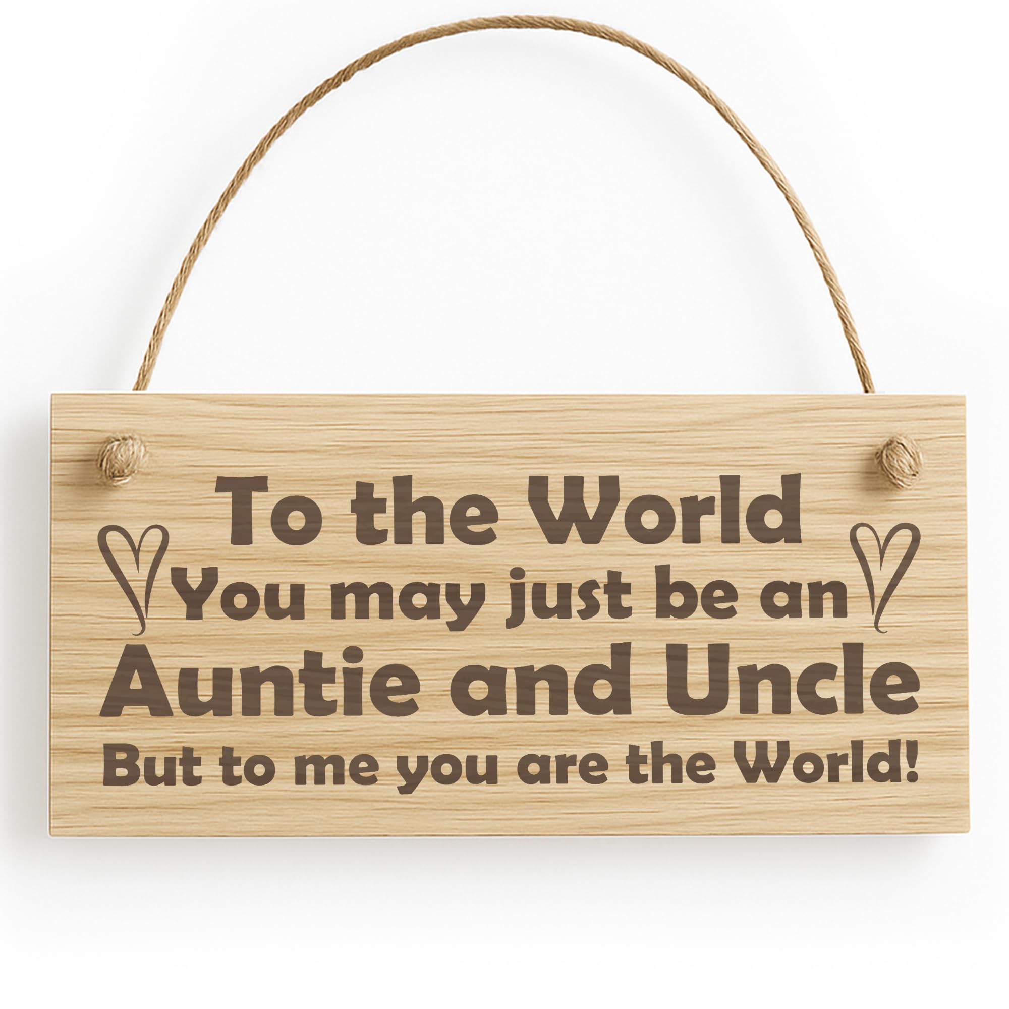 Red Ocean Auntie And Uncle Plaque Engraved Wood Sign Auntie Gift Uncle Birthday Christmas