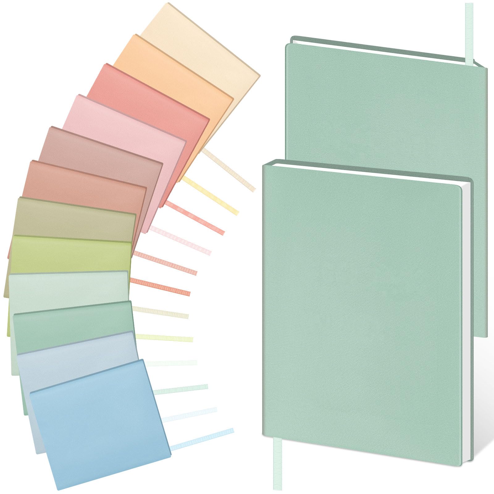 PerKoop 12 copertine per libri Jumbo, in tessuto elastico, riutilizzabili, lavabili, per la maggior parte dei libri di testo con copertina rigida, 12 colori (22,9 x 28,9 cm)