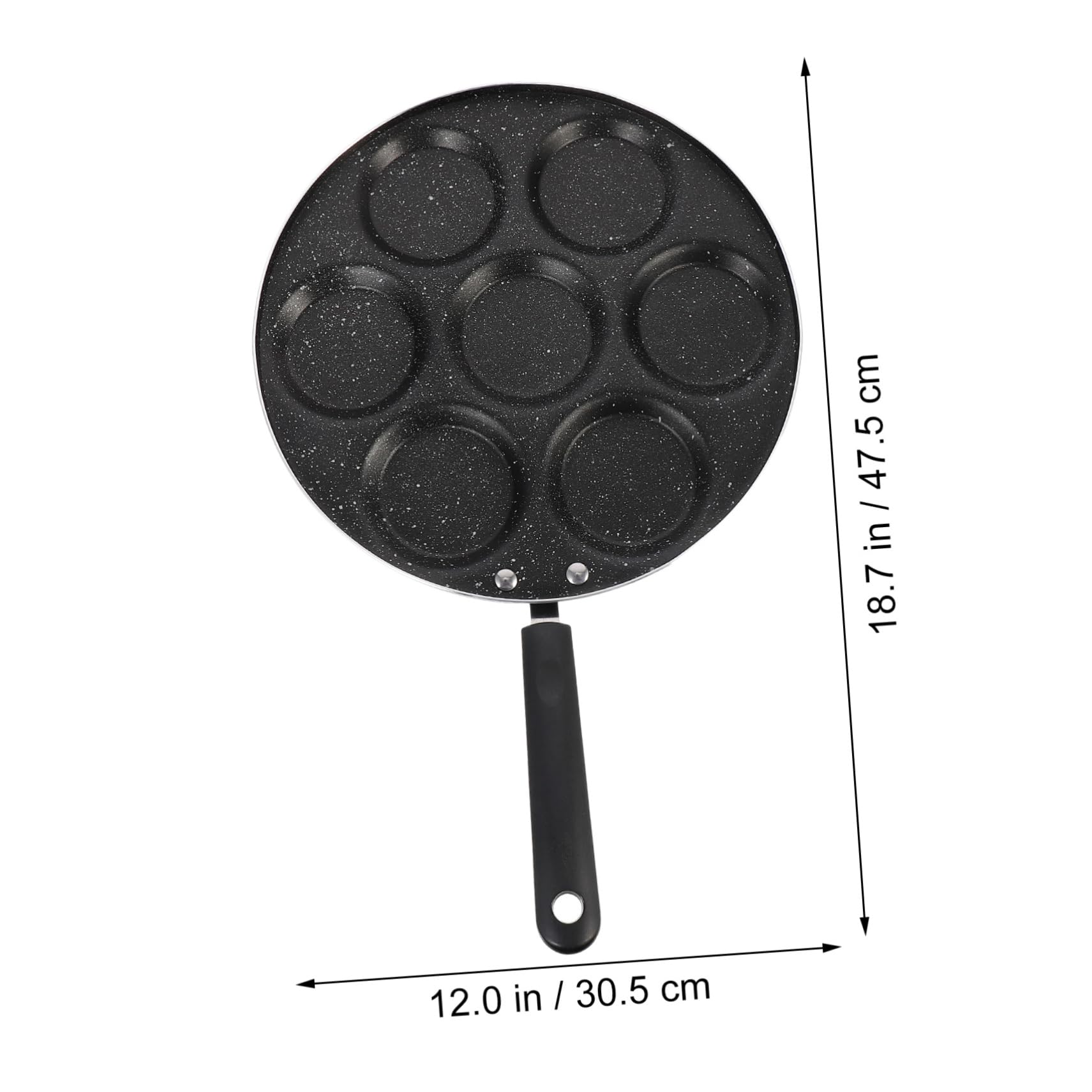 Sartén para Tortillas Antiadherente de Hierro Negra, 7 Compartimentos