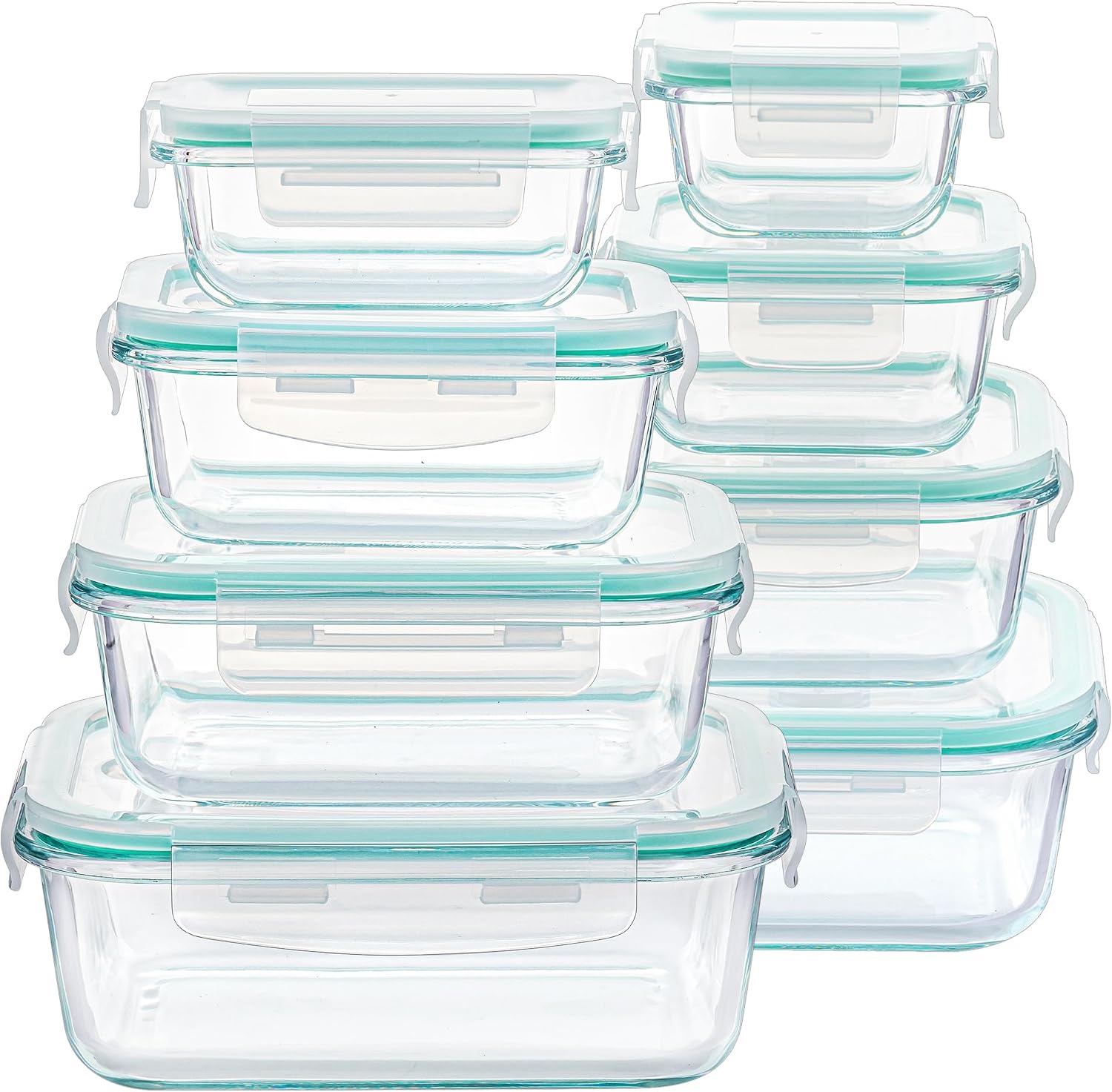 Vtopmart 8-Pack Glass Meal Prep Containers โ Airtight