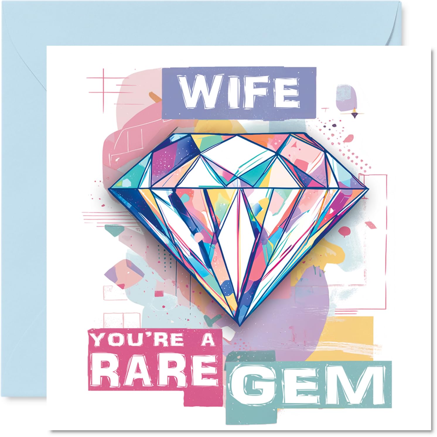 Wife Anniversary Card, Youre a Rare Gem