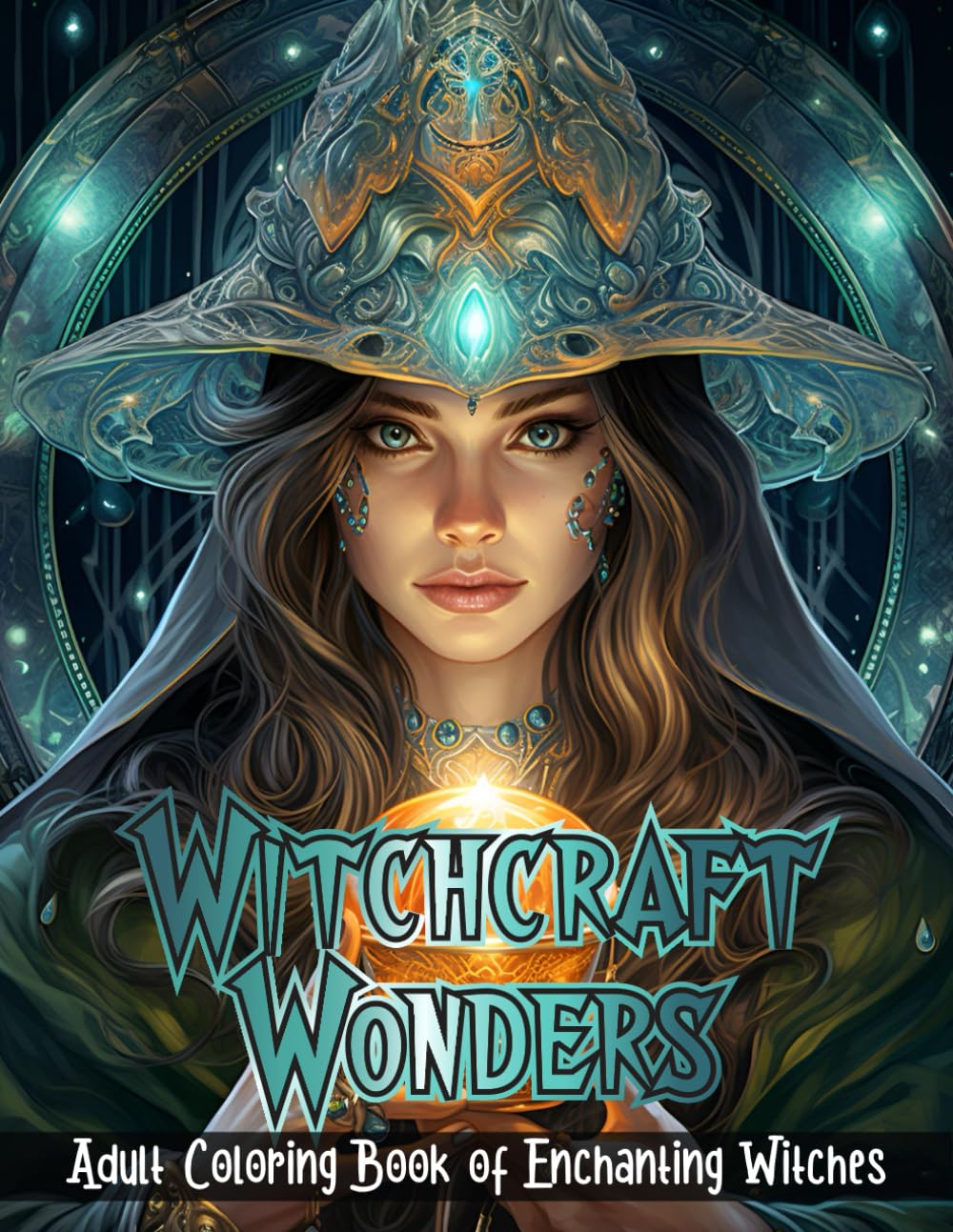 Witchcraft Wonders: An Adult Coloring Book of Enchanting Witches with Shiny Eyes (Grayscale Portrait Coloring Books) (Fantasy Femmes - Pretty Women's Portraits Coloring Journey)